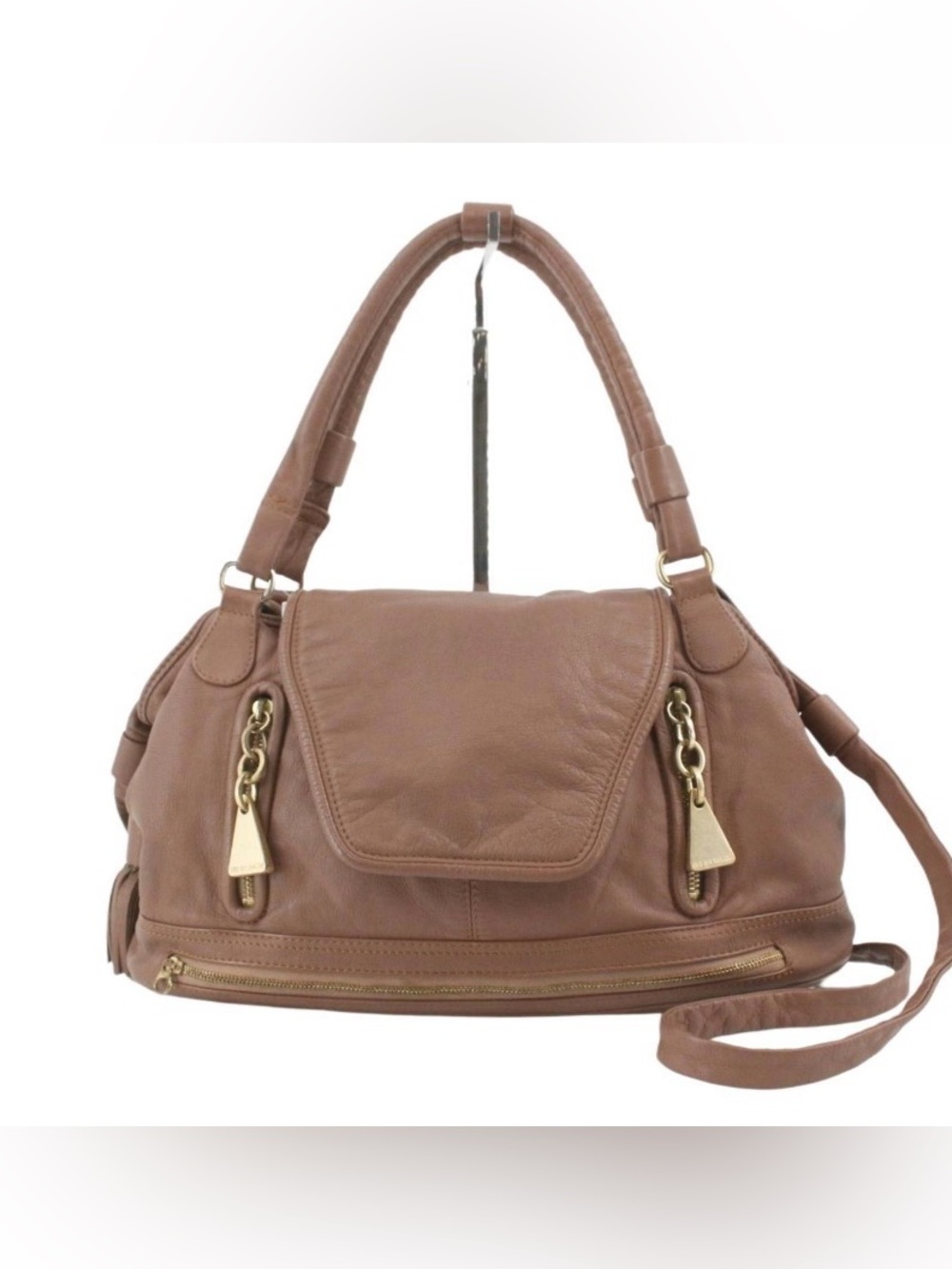 See by Chloé Cherry 2-Way Brown Leather Bag w/COA